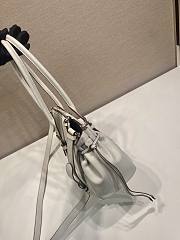 Okify Prada Bonnie Medium Antiqued Bag White 1BG628 32x17.5x10.5cm - 3