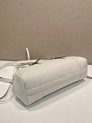 Okify Prada Bonnie Medium Antiqued Bag White 1BG628 32x17.5x10.5cm - 2