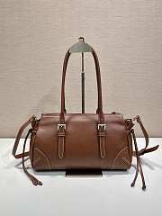 Okify Prada Bonnie Medium Antiqued Bag Brown 1BG628 32x17.5x10.5cm - 3