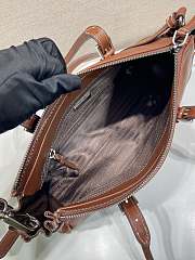 Okify Prada Bonnie Medium Antiqued Bag Brown 1BG628 32x17.5x10.5cm - 4