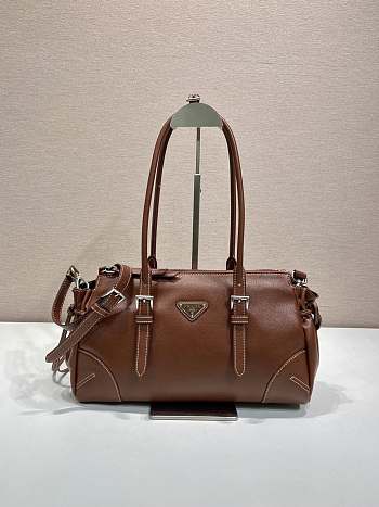 Okify Prada Bonnie Medium Antiqued Bag Brown 1BG628 32x17.5x10.5cm