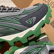 Okify Louis Vuitton Gray And Green Men Sneakers  - 3