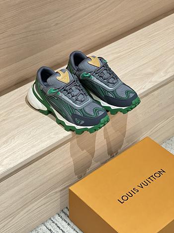 Okify Louis Vuitton Gray And Green Men Sneakers 