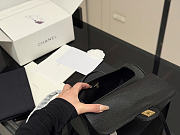 Okify CC 2026 Preppy Coco Small Bowling Bag Black Caviar 21x11cm - 5