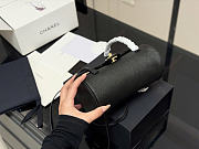 Okify CC 2026 Preppy Coco Small Bowling Bag Black Caviar 21x11cm - 4