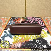 Okify Dolce & Gabbana Sicily Handbag In Dark Brown 11x18x6cm - 4