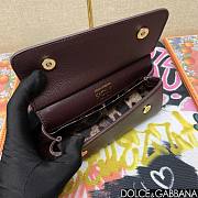 Okify Dolce & Gabbana Sicily Handbag In Dark Brown 11x18x6cm - 2