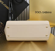Okify Dolce & Gabbana Sicily Large Bag White Cream Calfskin 25x20x12cm - 6