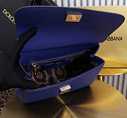 Okify Dolce & Gabbana Sicily Large Bag Dark Blue Calfskin 25x20x12cm - 3