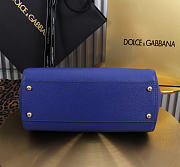 Okify Dolce & Gabbana Sicily Large Bag Dark Blue Calfskin 25x20x12cm - 5
