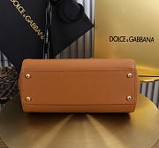 Okify Dolce & Gabbana Sicily Large Bag Brown Calfskin 25x20x12cm - 5