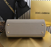 Okify Dolce & Gabbana Sicily Large Bag Gray Calfskin 25x20x12cm - 4