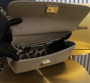 Okify Dolce & Gabbana Sicily Large Bag Gray Calfskin 25x20x12cm - 5
