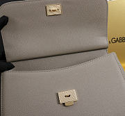 Okify Dolce & Gabbana Sicily Large Bag Gray Calfskin 25x20x12cm - 2