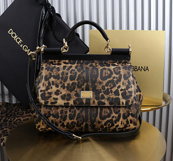 Okify Dolce & Gabbana Sicily Large Bag Leopard 25x20x12cm
