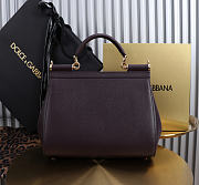 Okify Dolce & Gabbana Sicily Large Bag Dark Brown Calfskin 25x20x12cm - 6
