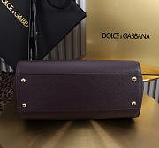 Okify Dolce & Gabbana Sicily Large Bag Dark Brown Calfskin 25x20x12cm - 3
