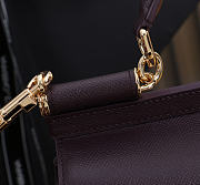 Okify Dolce & Gabbana Sicily Large Bag Dark Brown Calfskin 25x20x12cm - 2