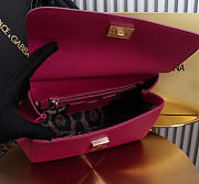 Okify Dolce & Gabbana Sicily Large Bag Pink Fuchsia Calfskin 25x20x12cm - 5