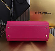 Okify Dolce & Gabbana Sicily Large Bag Pink Fuchsia Calfskin 25x20x12cm - 4