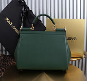 Okify Dolce & Gabbana Sicily Large Bag Dark Green Calfskin 25x20x12cm - 5