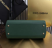 Okify Dolce & Gabbana Sicily Large Bag Dark Green Calfskin 25x20x12cm - 3