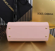 Okify Dolce & Gabbana Sicily Large Bag Pink Calfskin 25x20x12cm - 4
