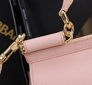 Okify Dolce & Gabbana Sicily Large Bag Pink Calfskin 25x20x12cm - 6