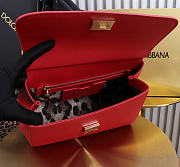 Okify Dolce & Gabbana Sicily Large Bag Red Calfskin 25x20x12cm - 6