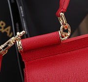 Okify Dolce & Gabbana Sicily Large Bag Red Calfskin 25x20x12cm - 4