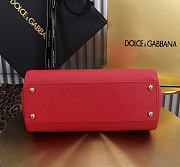 Okify Dolce & Gabbana Sicily Large Bag Red Calfskin 25x20x12cm - 5