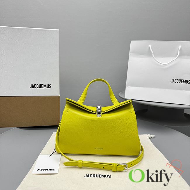 Okify Jacquemus Valerie Bag Lime Green 23x16x7cm - 1