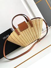 Okify Celine Teen Couffin Raffia Bag 32x14x7cm - 4