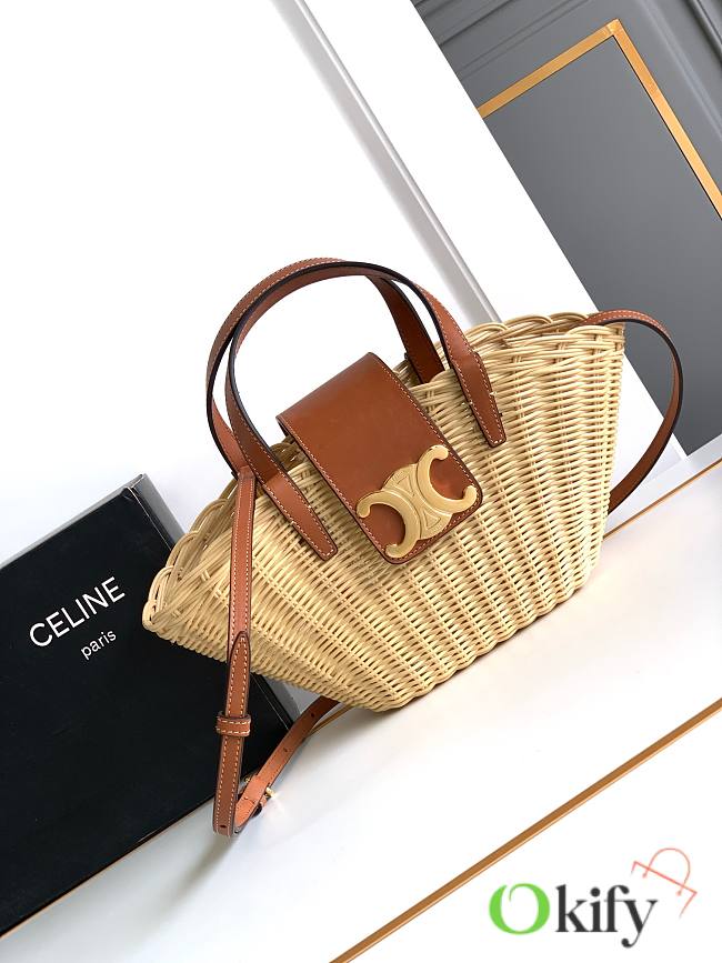 Okify Celine Teen Couffin Raffia Bag 32x14x7cm - 1