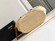 Okify Celine Large Panier Bag With Triomphe Braided Raffia 36x21.5x13cm - 5