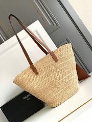 Okify Celine Classic Panier Bag Brown 30x22x14cm - 5