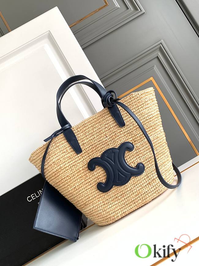 Okify Celine Teen Classic Panier Navy Blue 22x21.5x13cm - 1