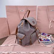 Okify MiuMiu Gray Large Backpack 5BZ042 29.5x25x12.5cm - 4