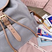 Okify MiuMiu Gray Large Backpack 5BZ042 29.5x25x12.5cm - 6