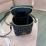 Okify MiuMiu Matelasse Vanity Bag Black 10.5x9.5x7cm 5NR018 - 5