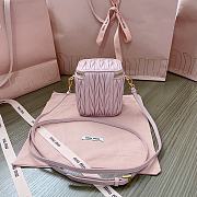 Okify MiuMiu Matelasse Vanity Bag Pink 10.5x9.5x7cm 5NR018 - 4