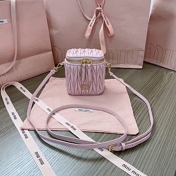 Okify MiuMiu Matelasse Vanity Bag Pink 10.5x9.5x7cm 5NR018