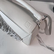 Okify Loewe Fringe Puzzle Bag White 24x16x10.5cm - 5