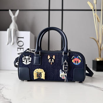 Okify Loewe Amazona 23 Cropped Denim Bag 23x10x11cm