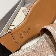 Okify Dior Light Pink Embroidered Women Slides  - 5