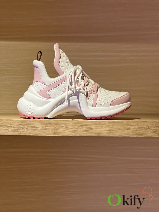 Okify Louis Vuitton V Archlight Pink Women Sneakers 28247 - 1