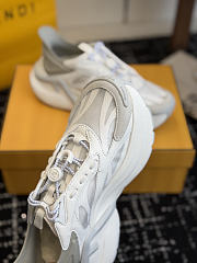 Okify Fendi 2026 White Mesh Sneakers Unisex 6cm - 5
