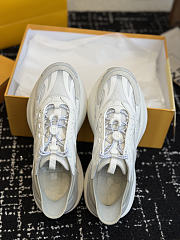 Okify Fendi 2026 White Mesh Sneakers Unisex 6cm - 2