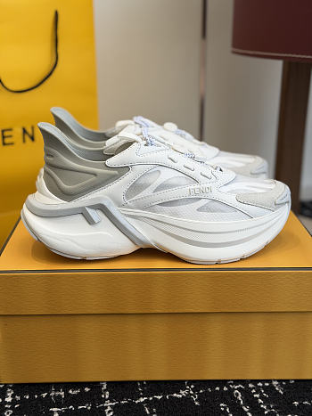 Okify Fendi 2026 White Mesh Sneakers Unisex 6cm
