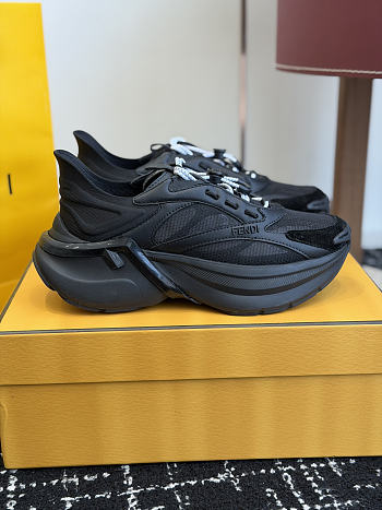 Okify Fendi 2026 Black Mesh Sneakers Unisex 6cm